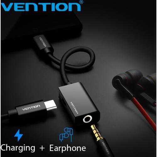 Vention USB Type C 3.5 Earphone Adapter Charger USB C to 3.5mm Jack AUX Adapter for Xiaomi Mi6 MIX2 Huawei Audio Cable
