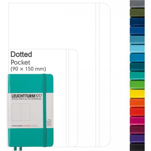 Leuchtturm1917 Notepad Medium (A6), Hard Cover, 185 Numbered Pages - Dotted