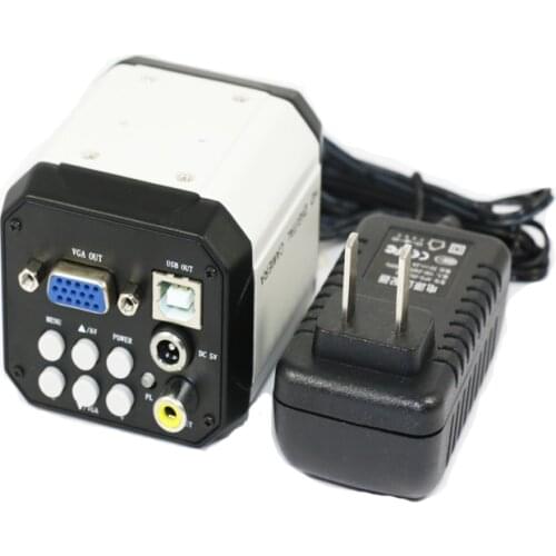 White Color 3 in 1 Digital Industrial Microscope Camera Magnifier VGA USB AV TV Video Output PCB Lab Repair