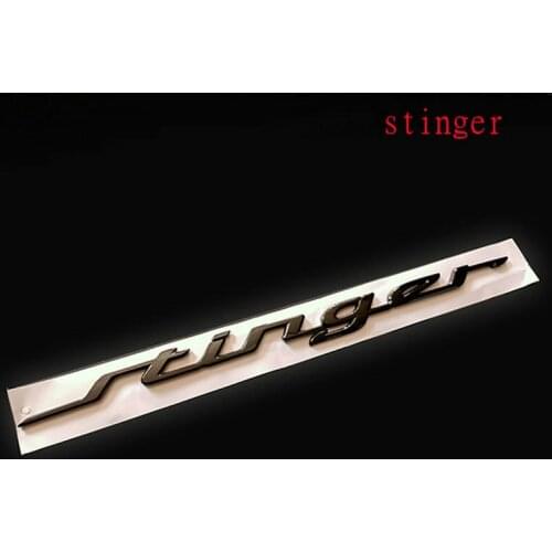 For kIa Stinger After the sedan car, the tail logo is personalized, and the black font logo is used