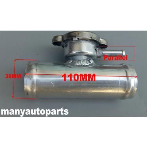Radiator Hose Filler Neck & Cap Aluminum Inline Coolant Hose Drain 1-1/2" (38MM)