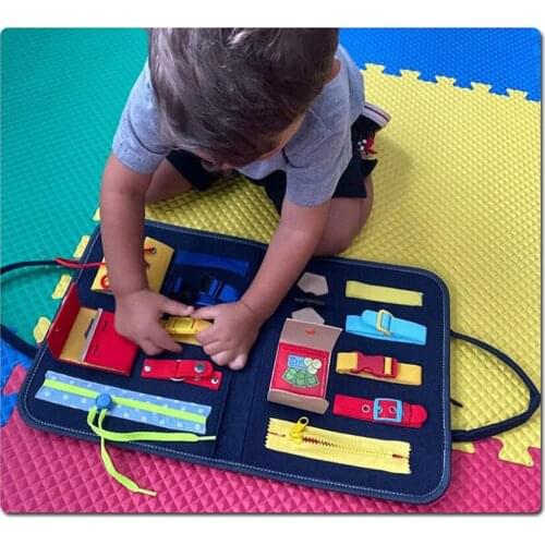 14In1 Montessori Toys Busy Board bag Early Educational Fine Motor Training Self-care Ability Children Game Sensory Education toy