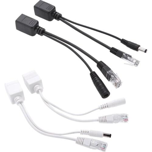 POE Adapter cable Injector Splitter Kit Tape Screened Passive Power Over Ethernet12-48v Synthesizer Separator Combiner