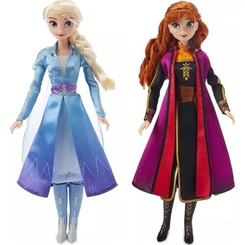 2020 New Disney Frozen 2 Elsa Anna joint Movable Figure Dolls for Girls Gift 28cmPrincess Doll Anime Girls Toys Birthday gift