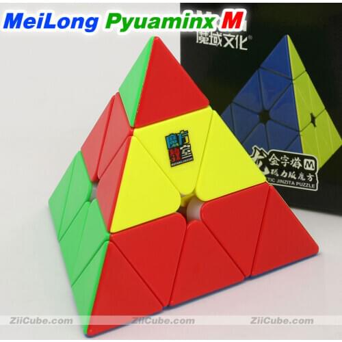 Moyu MeiLong Pyramid M Pyuaminx 3x3x3 Magnetic Cube Pyuaminx M 3x3 Magnet Stickerless Professional Educational Twist Toys Game