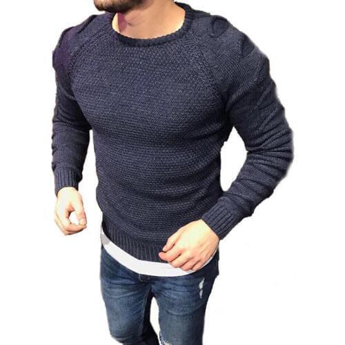 Sweater Men Autumn Winter Casual Long Sleeve Knitted Pullover Men O-Neck Solid Mens Sweaters 2018 Brand New Sueter Hombre S-XXL