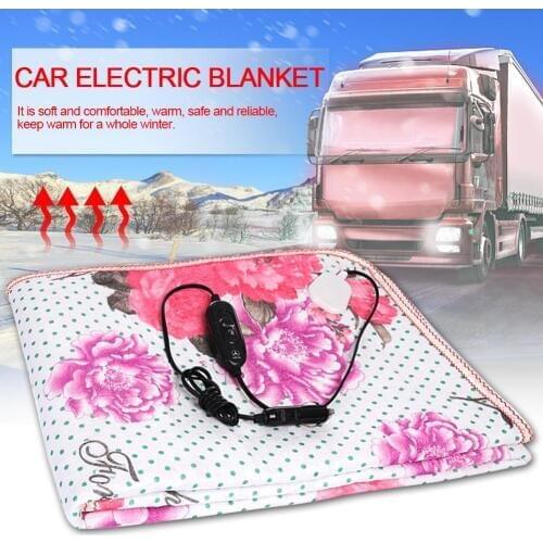 24V Car Electric Heating Blanket With Cigarette Lighter Electric Heating Quilt Large Truck Electric Heating Cushion Winter Mat