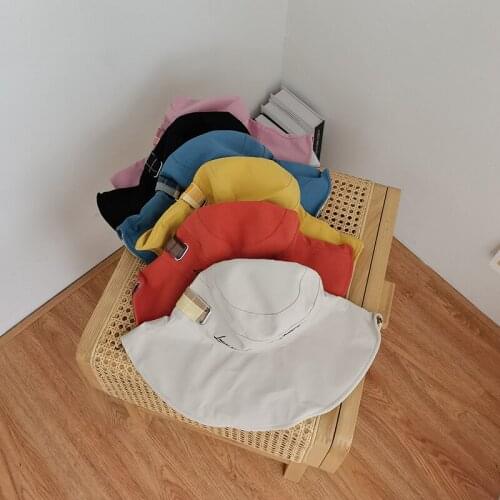 Unisex Double-sided Bucket Hats 2021 Women Sunscreen Men Korean Outdoor Vacation Plaid Big-edge Fisherman Hat Student Beach Cap