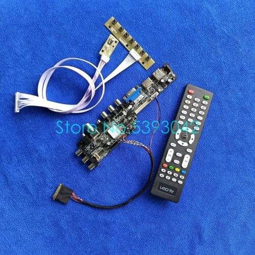 Fit B156RW01 V.0 V.1 V.3 VGA USB signal digital 1600*900 DVB-C/T2 40-Pin LVDS LCD screen 3663 controller drive card DIY kit