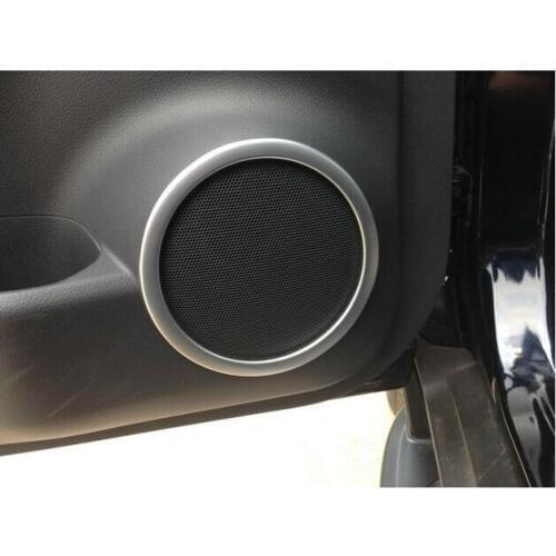 4pcs matt ABS Chrome inner Audio ring covers speaker plating circle frame For nissan Rogue X Trail 2014 2015