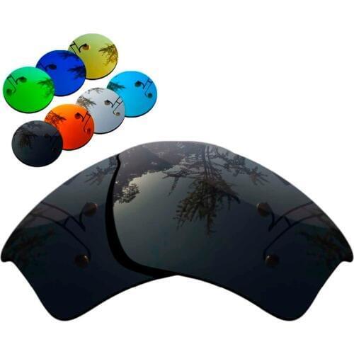 100% Precisely Cut Polarized Replacement Lenses for Half Jacket 2.0 XL Sunglasses Solid Black Color- Choices