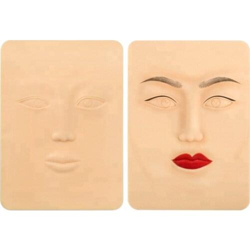 Face Tattoo Practice Blank Silicone Fake Skin Tattoo Practice Skin 3D Cosmetic Permanent Makeup Face Practice Skin learner use