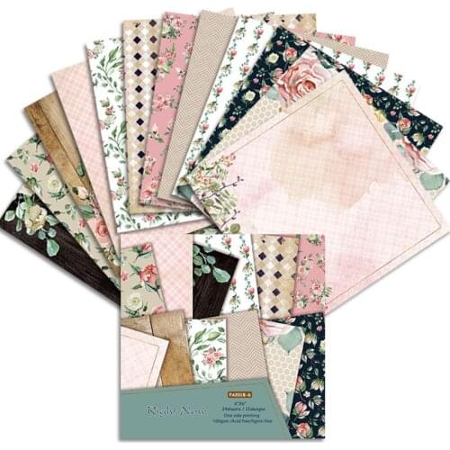 Right now style Scrapbooking paper pack of 24 sheets handmade craft paper craft Background pad 0438