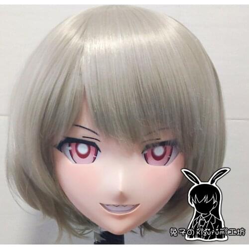 RB7142)Customize Full Head Quality Handmade Female/Girl Resin Japanese Anime Cartoon Character Kig Cosplay Kigurumi Mask