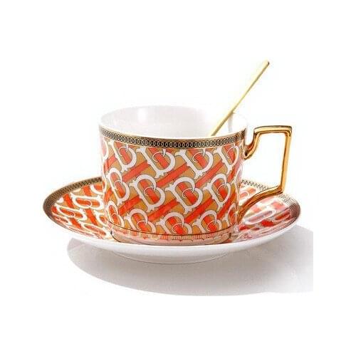 Christmas Gifts Ceramic Coffee Mugs Breakfast Milk Tea Cup Drinkware with Tray & Spoon Kitchen Drinking Utensils Wedding Gifts