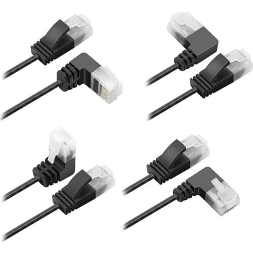 CAT6 Network Extension Cable 90 Degree RJ45 UTP Network Cable Extension Cable Support Ethernet Cat 6 Indoor Outdoor Use M5TB