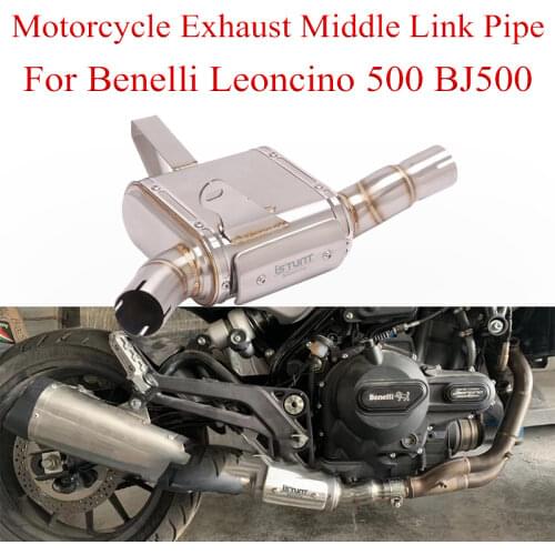 Slip On For Benelli Leoncino 500 BJ500 Motorcycle Exhaust Escape Link Pipe Replace Original Delete Catalyst Eliminator Enhanced