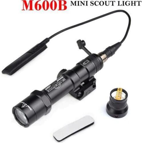 Tactical M600B Mini Scout Light Flashlight LED Weaponlight With Remote Pressure Switch Controller For hunting