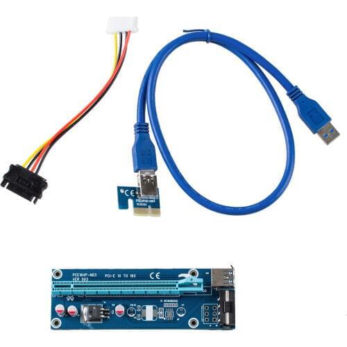 USB 3.0 PCI-E Express 1x to 16x Extender Riser Card Adapter Bitcoin Litecoin