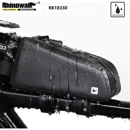 Rhinowalk Bike Front Tube Bag Waterproof Frame Black MTB Pannier Packing Pouch Cycling Professional Accessories