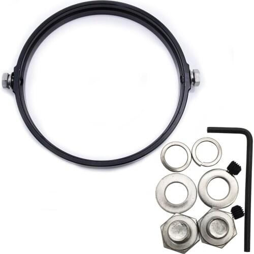 5.75 In Aluminum Vintage Round Headlight Housing Mount Bracket Headlamp Trim Ring For Harley Honda Yamaha Kawasaki Motorcycles