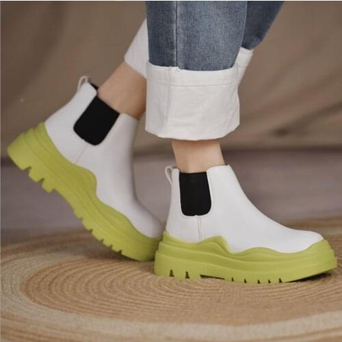 Personality Dumpy Platform Martin Boots Women Autumn 2021 New Thick-soled Motorcycle Boots Women British Style Short Boots