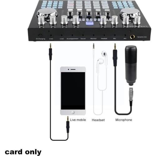 K1 Sound Card Internet Celebrity Live Broadcast Special Mobile Computer Sound Card Equipment Set Song Microphone K Universa L5R4
