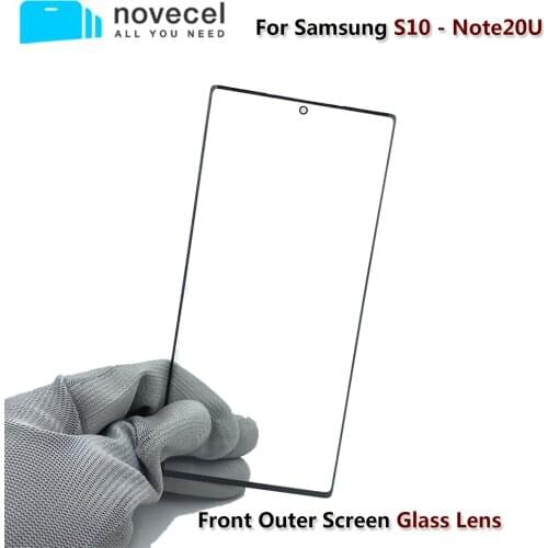 2 pcs Front Outer Screen Glass Replacement For Samsung Galaxy S21U S20 S20+ Note20 Ultra S10 5G S10+ LCD Screen Refurbish Repair