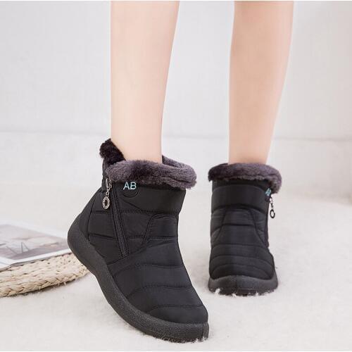 2020 Waterproof Snow Boots For Winter Shoes Women Casual Lightweight Ankle Botas Mujer Warm Winter Boots Female 43 Tennis Shoes