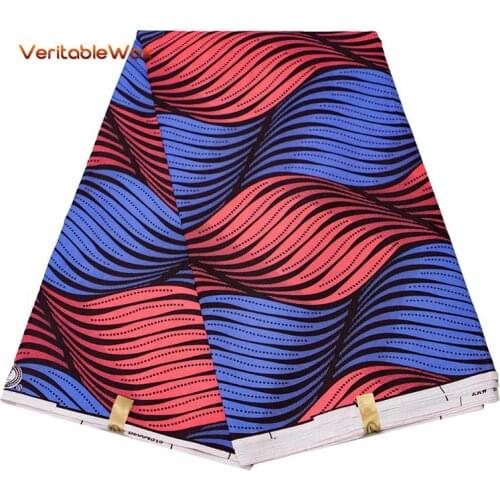 2020 Ankara African Wax Print Fabric Real Wax Tissus VeritableWax High Quality 6 Yards/lot African Fabric For Party Dress FP6320