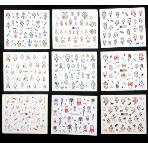 YZWLE 26 Sheets Retail Mixed Butterfly 26 Styles Water Transfer Sticker Nail Art Decals DIY Decor Temporary Tattoos