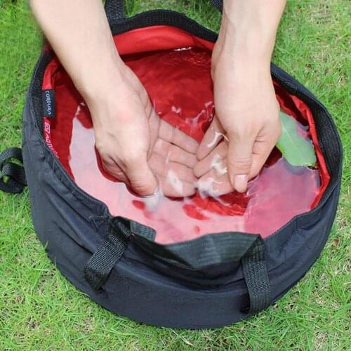8.5L Portable Outdoor Travel Foldable Folding Camping Washbasin Basin Bucket Bowl Sink Washing Bag Water Bucket Ultra-light