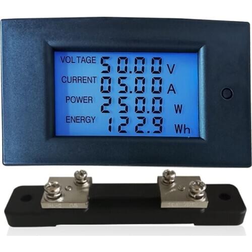 DC digital display multifunctional power monitor 100V/50A high-precision voltage, current and power meter