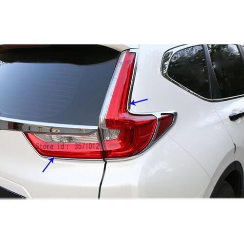 Car ABS Chrome Trim Tail Light Rear Back Frame Car Lamp Cover 4pcs For Honda CRV CR-V 2017 2018 2019 2020