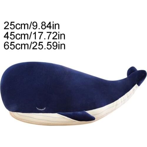 Large Blue Whale Stuffed Animal Giant Hugging Soft Pillow Toy Sofa Car Cushion Children Birthday Gift
