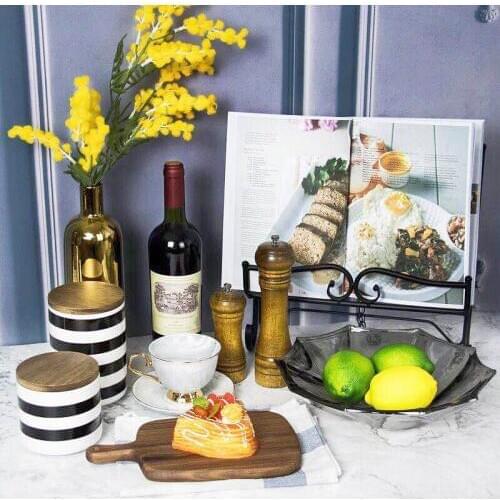 Black white liner storage jar ceramic storage container with lids stackable box