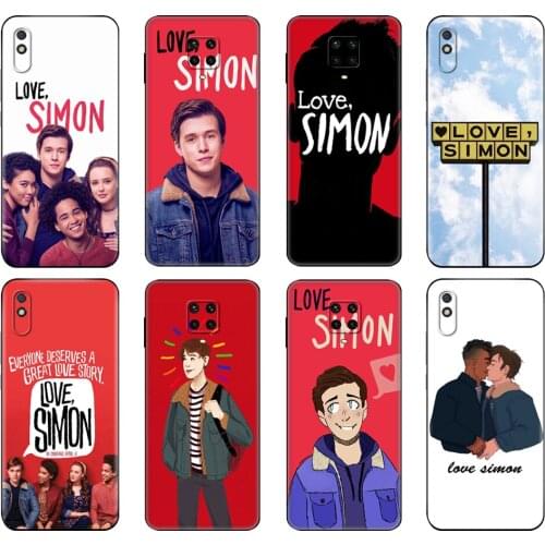 Black tpu Case For Xiaomi Redmi 7A 8 8A 9 9A 9C Case Redmi Note 8T 8 Pro T Note 9 9S 9 Pro Case Love Simon