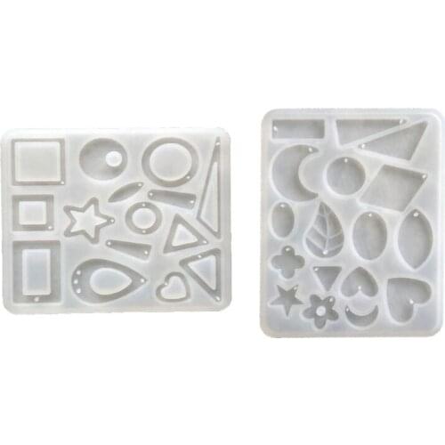 DIY Crafts Crystal Epoxy Resin Mold Geometry Pendants Casting Silicone Mould Decor Jewelry Making Tool