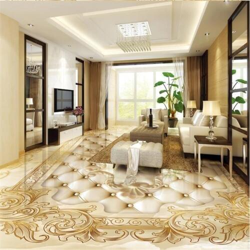 Beibehang Golden rose Photo wallpaper mural floor Custom Photo self-adhesive 3D floor PVC waterproof floor Home Decoration