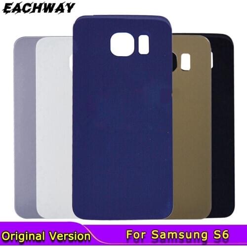 G920F 5.1" For SAMSUNG Galaxy S6 Back Glass G920 Battery Cover G925 G928 Housing S6 Edge S6+ S6 Edge Plus + Adhesive Sticker