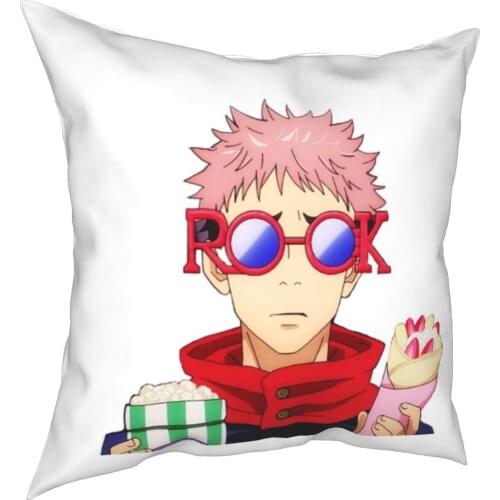 Itadori Yuji Jujutsu Kaisen Platz Kissen Abdeckungen Auto Anime Manga JJK Kissen Fall Nette Decor Kissen 40*40cm
