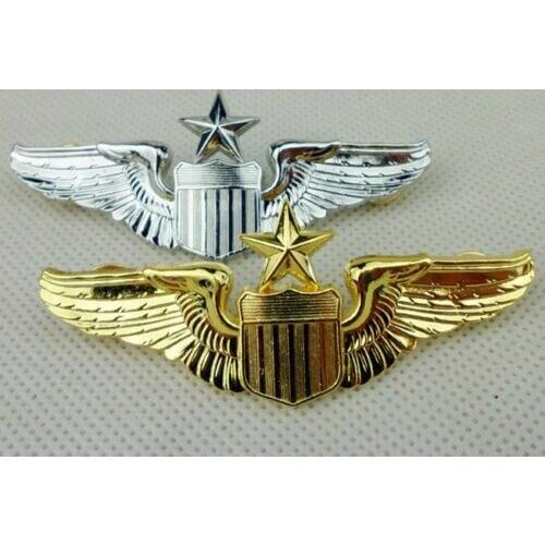 TWO US AIR FORCE SENIOR AVIATOR WINGS BADGE PIN INSIGNIA USAF PILOT CLASSIC GIFT military Store