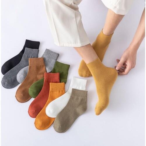 High Quality Men Socks Cotton 10 Pairs Long Japanese Colorful New Style Happy Socks Autumn Male Business Dress For Man Gifts Sox