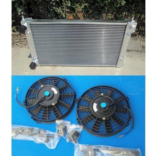 NEW ALL ALUMINUM ALLOY RADIATOR FOR VW GOLF MK1/2 GTI/SCIROCCO 1.6 1.8 8V MT + two fan