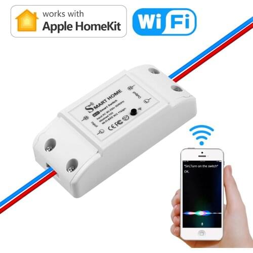Homekit Smart Home WIFI Breaker Home DIY Electric Relay WIFI Switch Automation Module 90-250V AC(50/60Hz) 10A