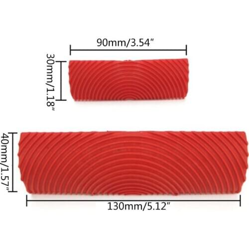 2Pcs/set Rubber Roller Brush Imitation Wood Graining Wall Painting Home Decoration Art Embossing DIY Brushing Painting Tools