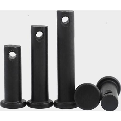 M4m5m6m8m10m12 pin with black T-type locating flat head with hole