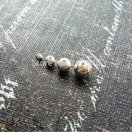 Mix 4MM-10MM (21g=77pcs) / Pack " Fake One Penalty Ten " 925 Sterling Silver Ball Spacers Loose Beads Jewelry Accessory Findings
