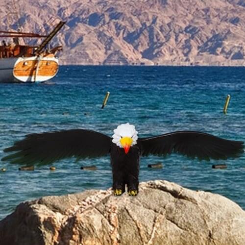 Bald Eagle Statue Little Fairy Wild Bird Garden Resin Crafts Figurines Yoga Patio Sculpture Table Office Farmhouse Home Decor