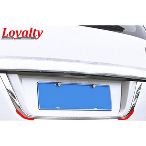 Loyalty for Toyota Land Cruiser 2015 2016 2017 Trunk Rear License Plate U-Shaped Strip Frame Tailgate Trim Cover ABS Car Styling